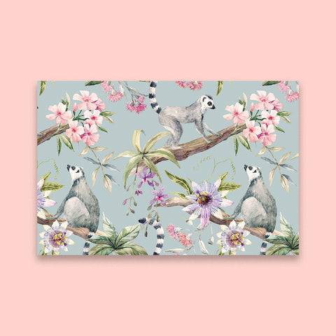 Lemurs And Hibiscus