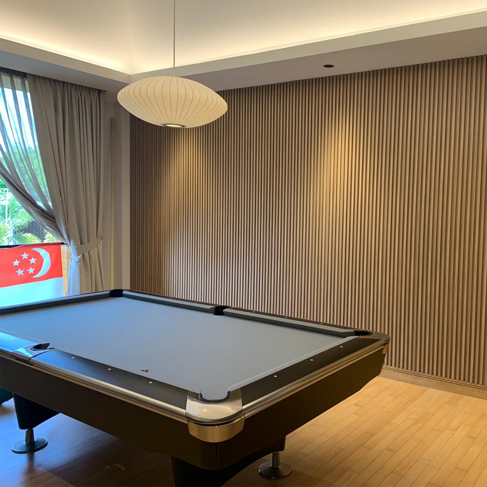 fluted panels for entertainment room 