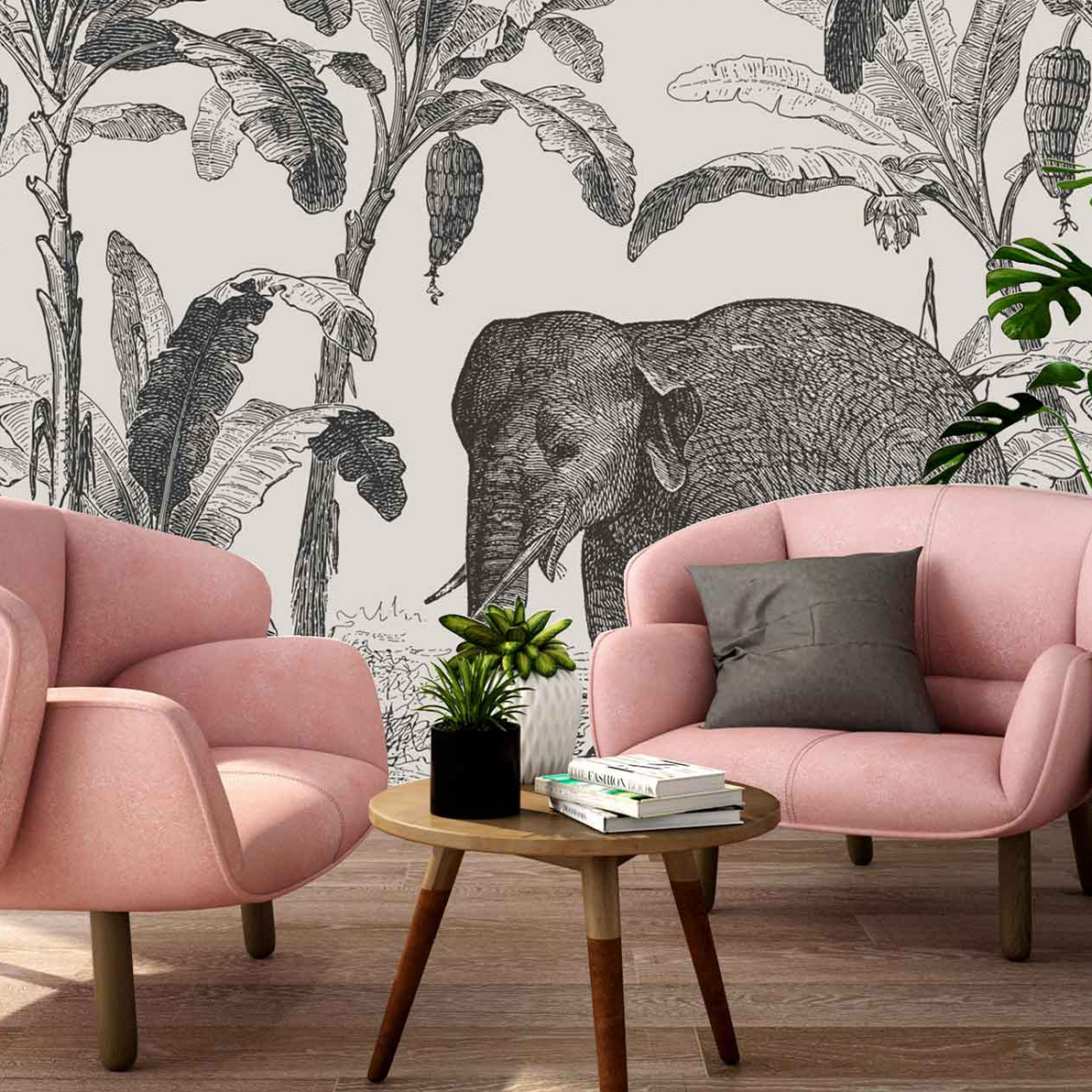 Elephants and Flowers